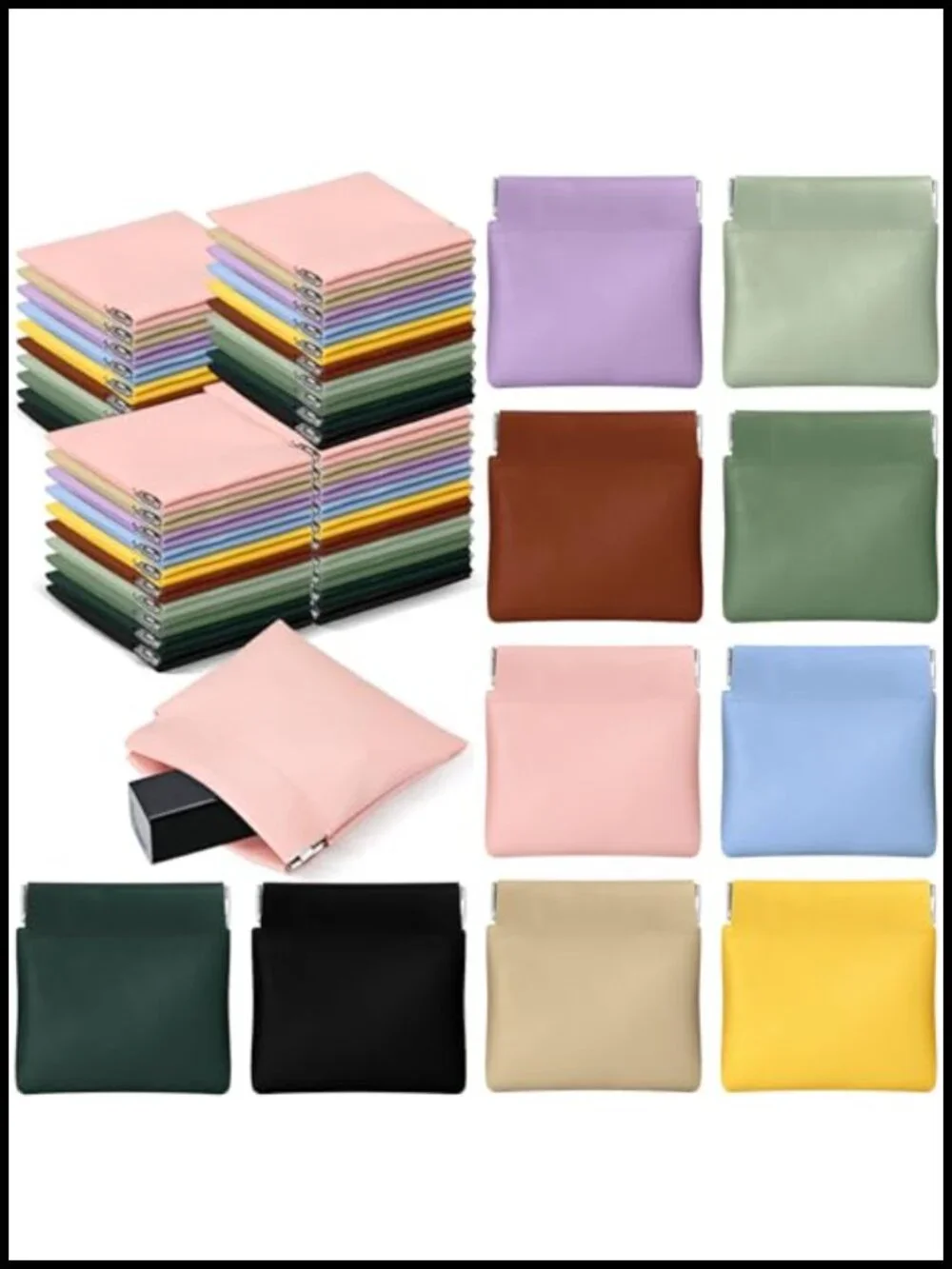 PU Leather Jewelry Pouch Travel Bag Gift Bags Cosmetic Bag Organizer